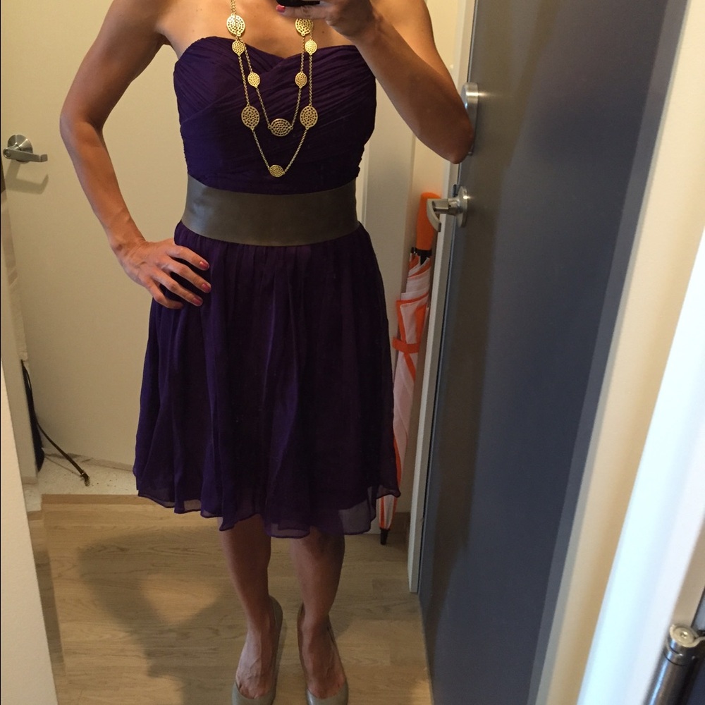 J. Crew silk chiffon purple dress tags attached